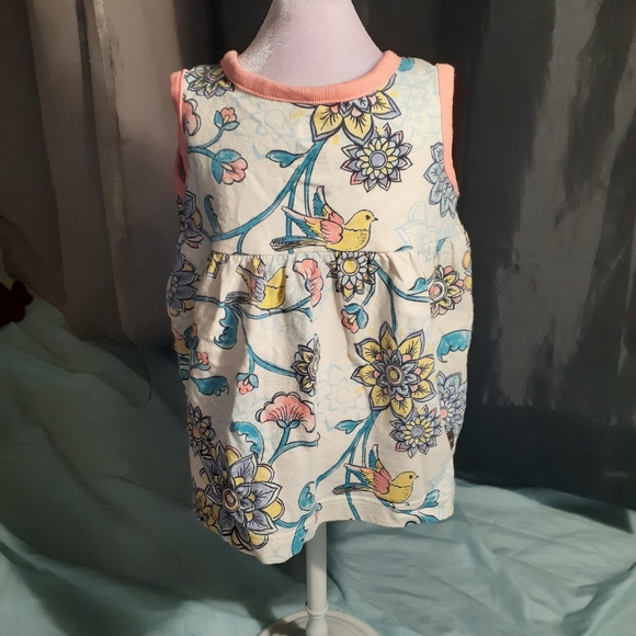 NWOT Tea Cream w/ Flowers Wrap Around Dress - Picture 4 of 5